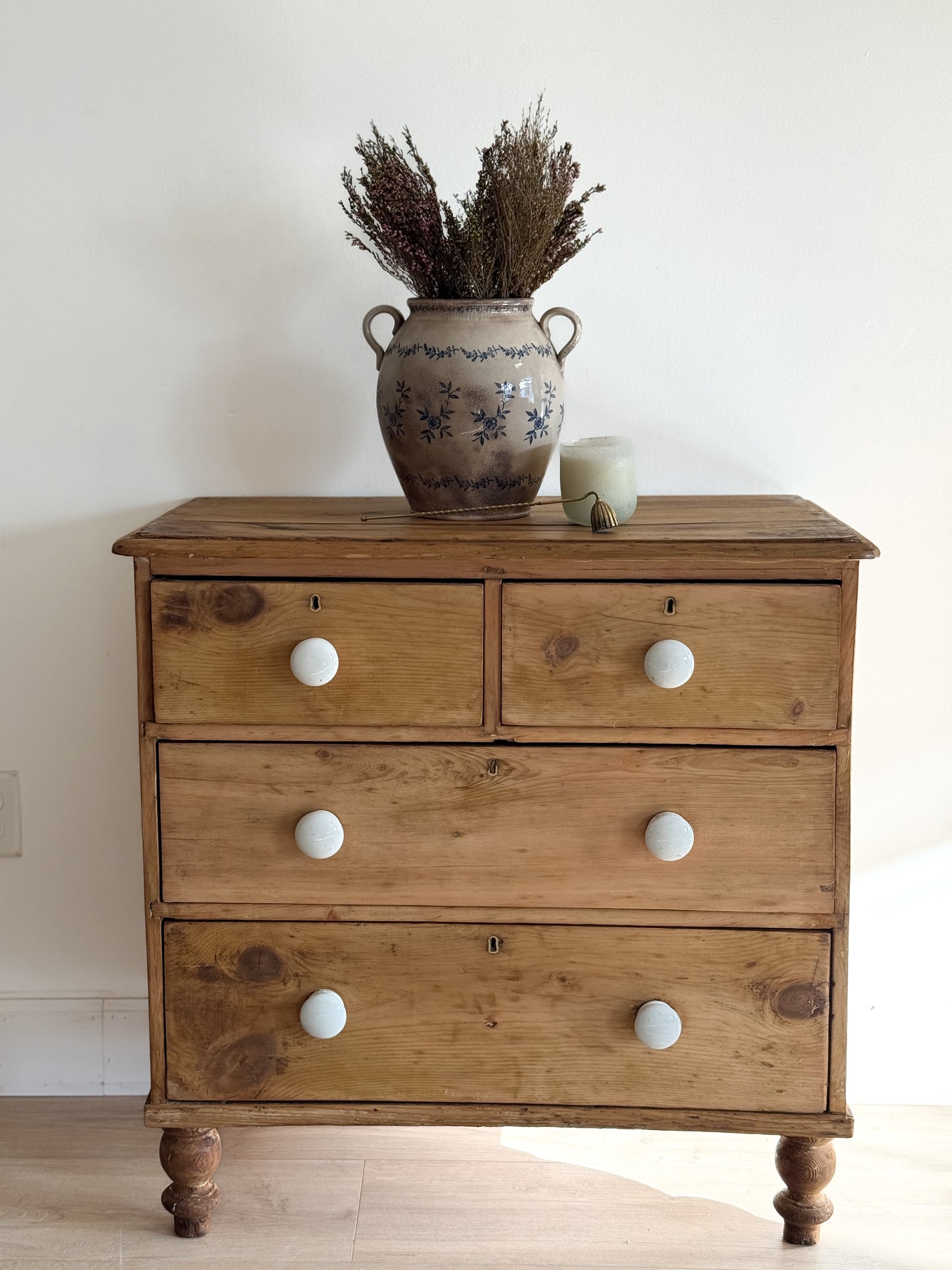 Antique English Pine Dresser/Chest of Drawers
