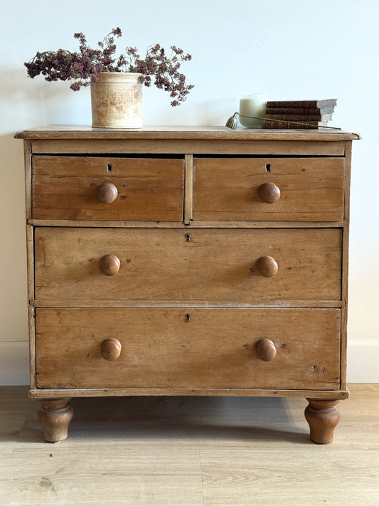 Antique English Pine Dresser/Chest of Drawers