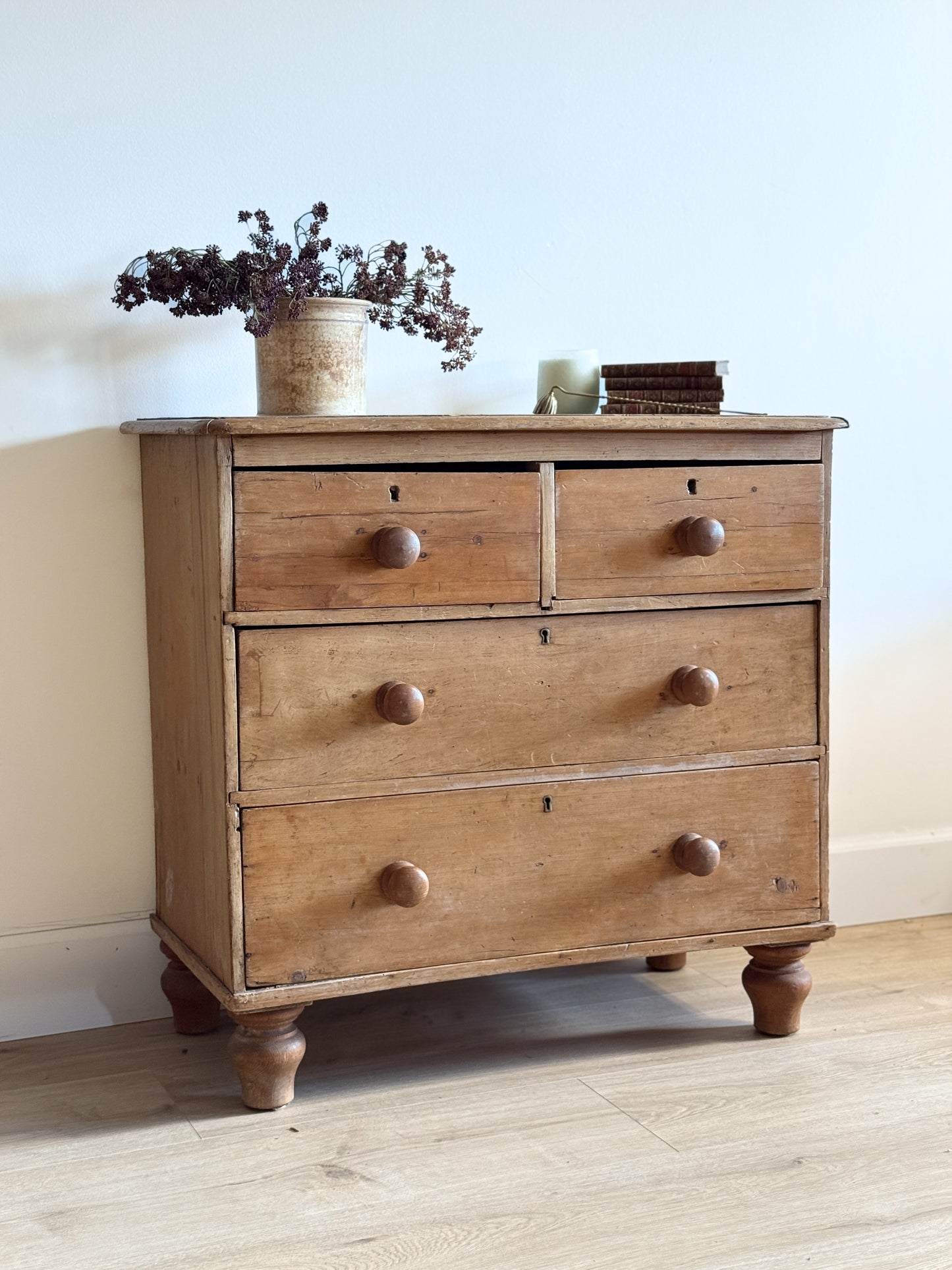 Antique English Pine Dresser/Chest of Drawers