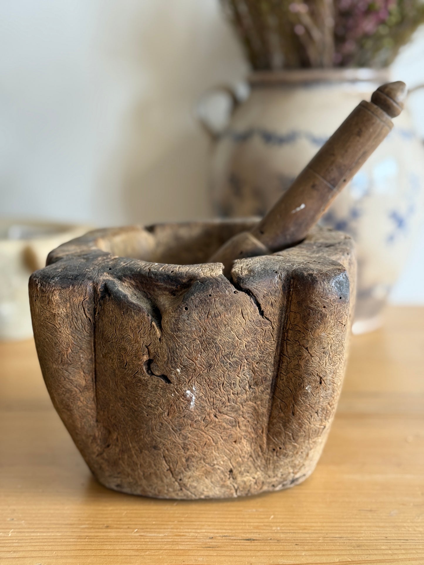 Antique French Marble Mortars with Pestles
