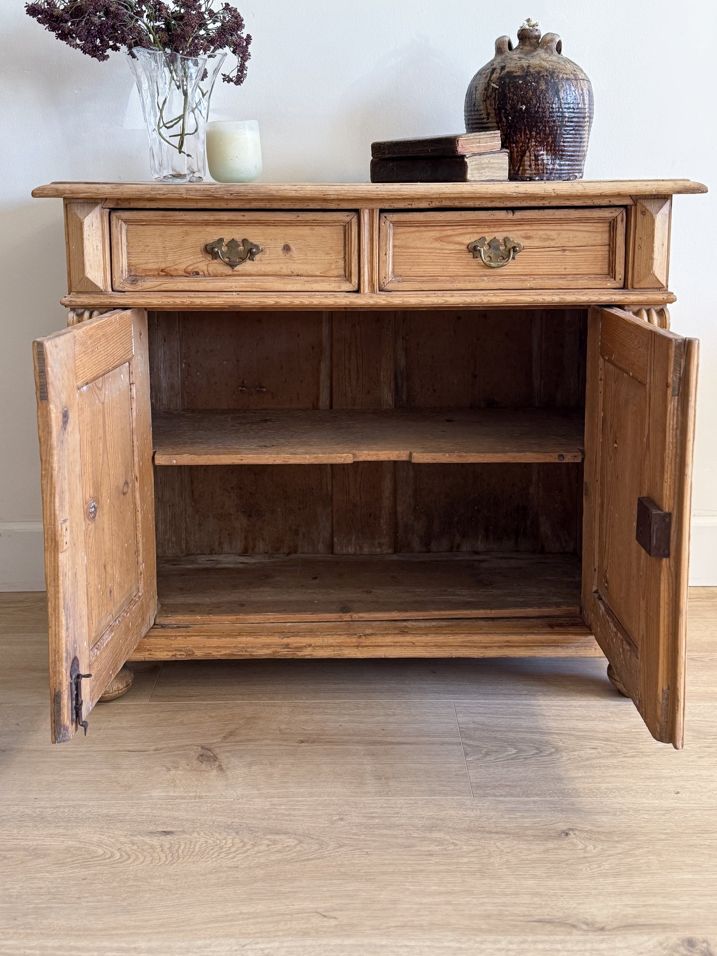 Antique English Pine Sideboard