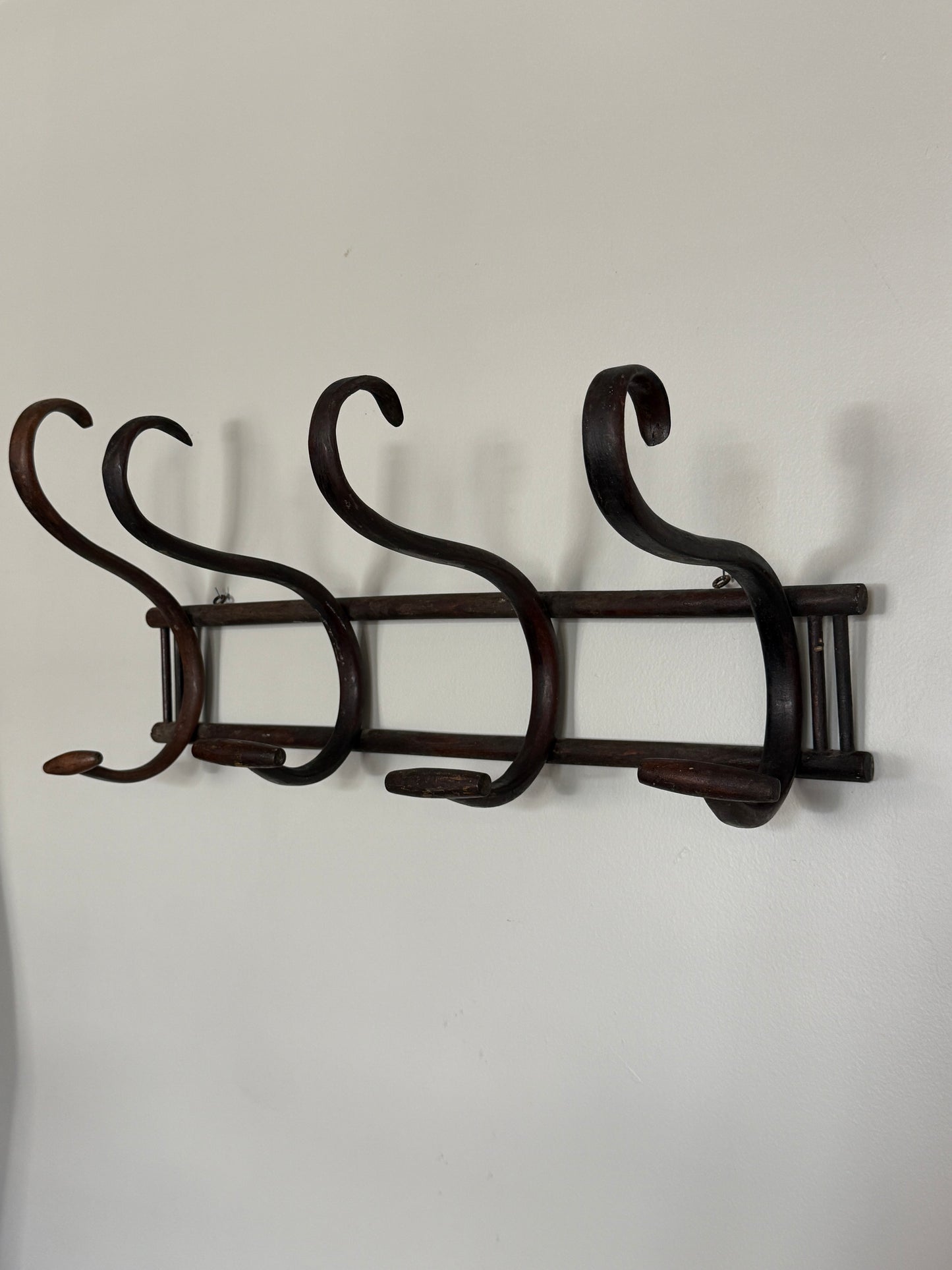 Antique Thonet Coat Rack, Four Hook