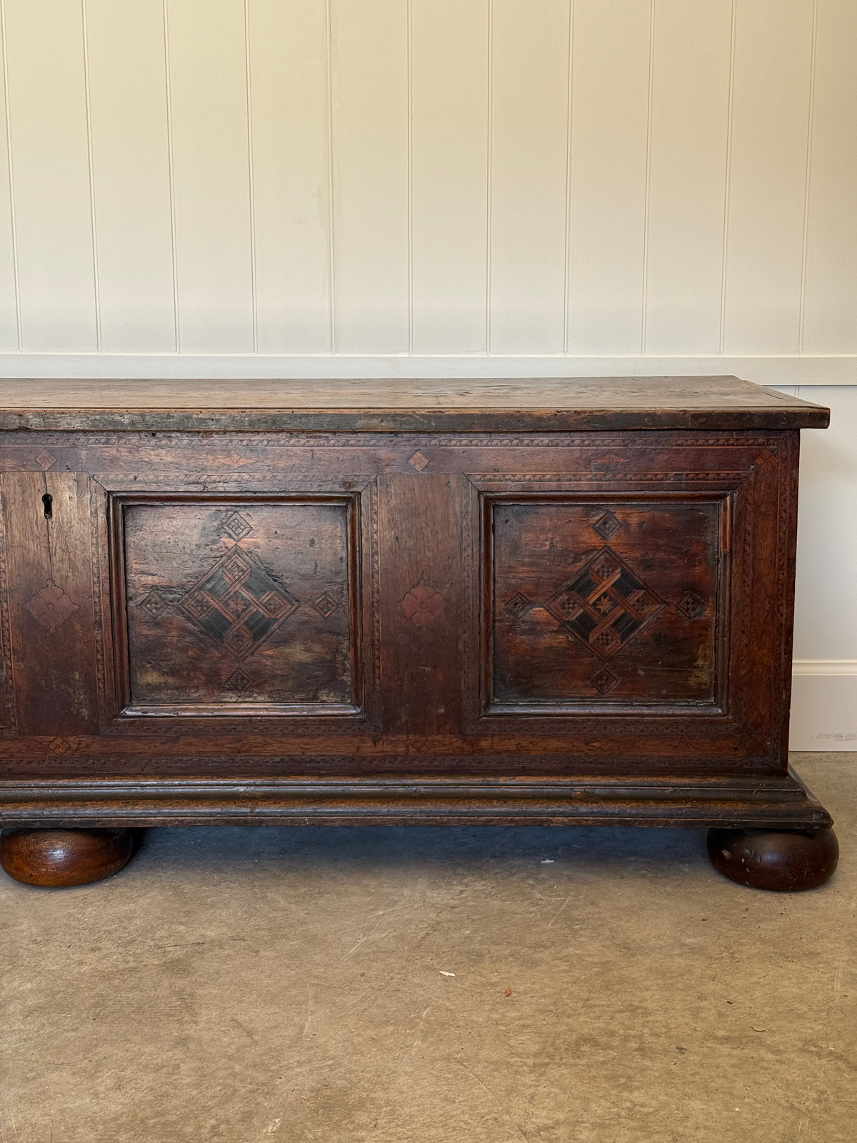 Long 17th Century Italian Walnut Chest