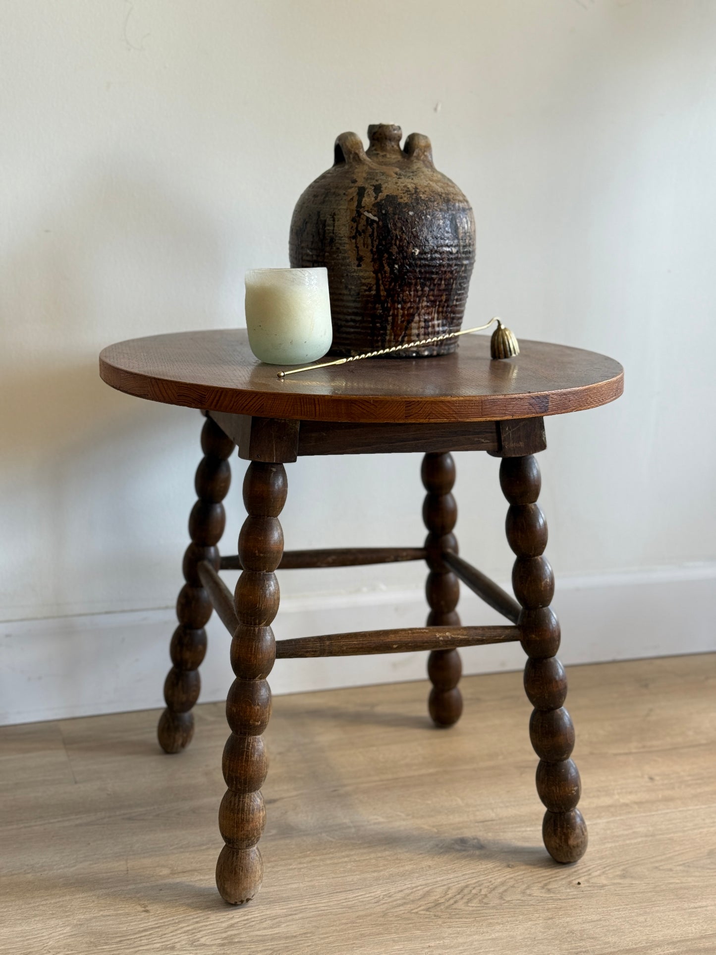Antique French Bobbin Table