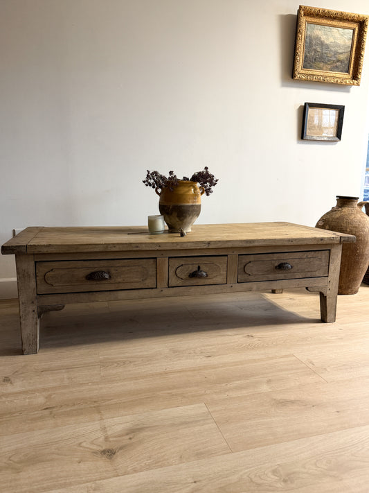 Antique French Oak Coffee Table