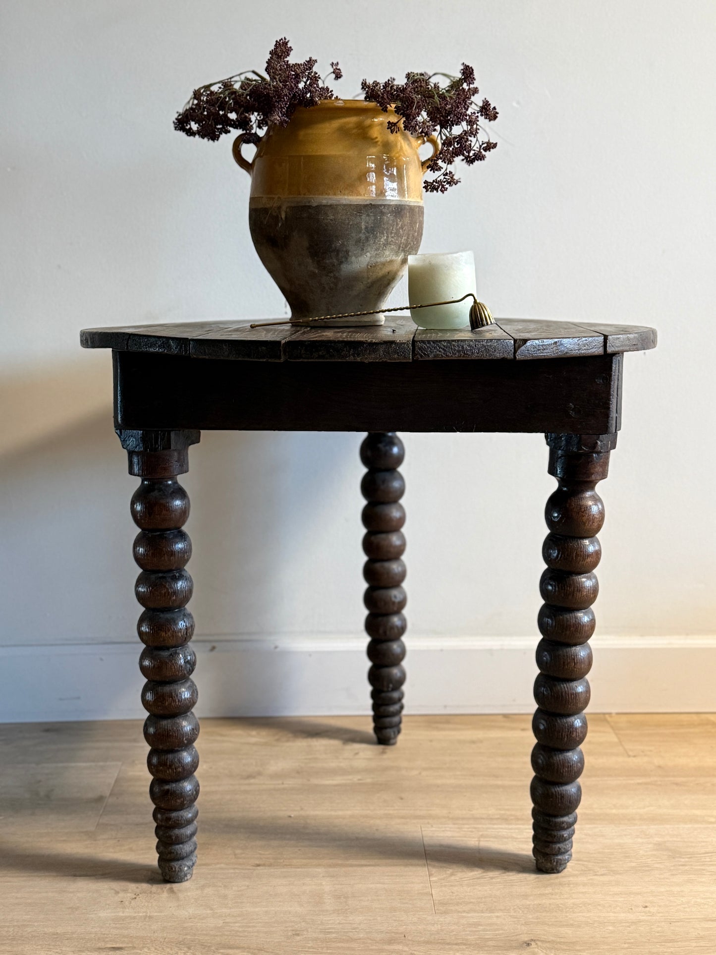 Antique French Bobbin Table