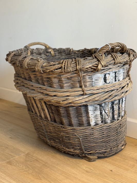 Antique French Champagne Basket