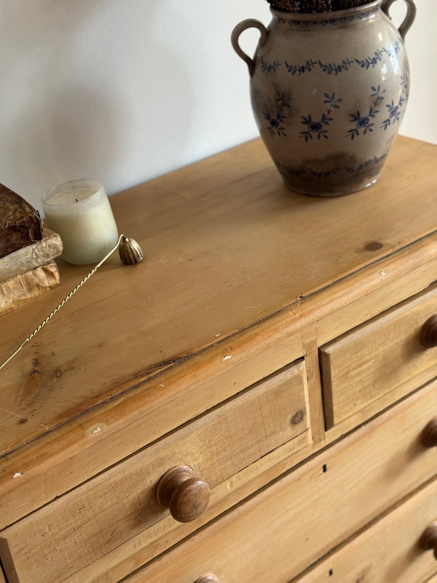 Antique English Pine Dresser/Chest of Drawers