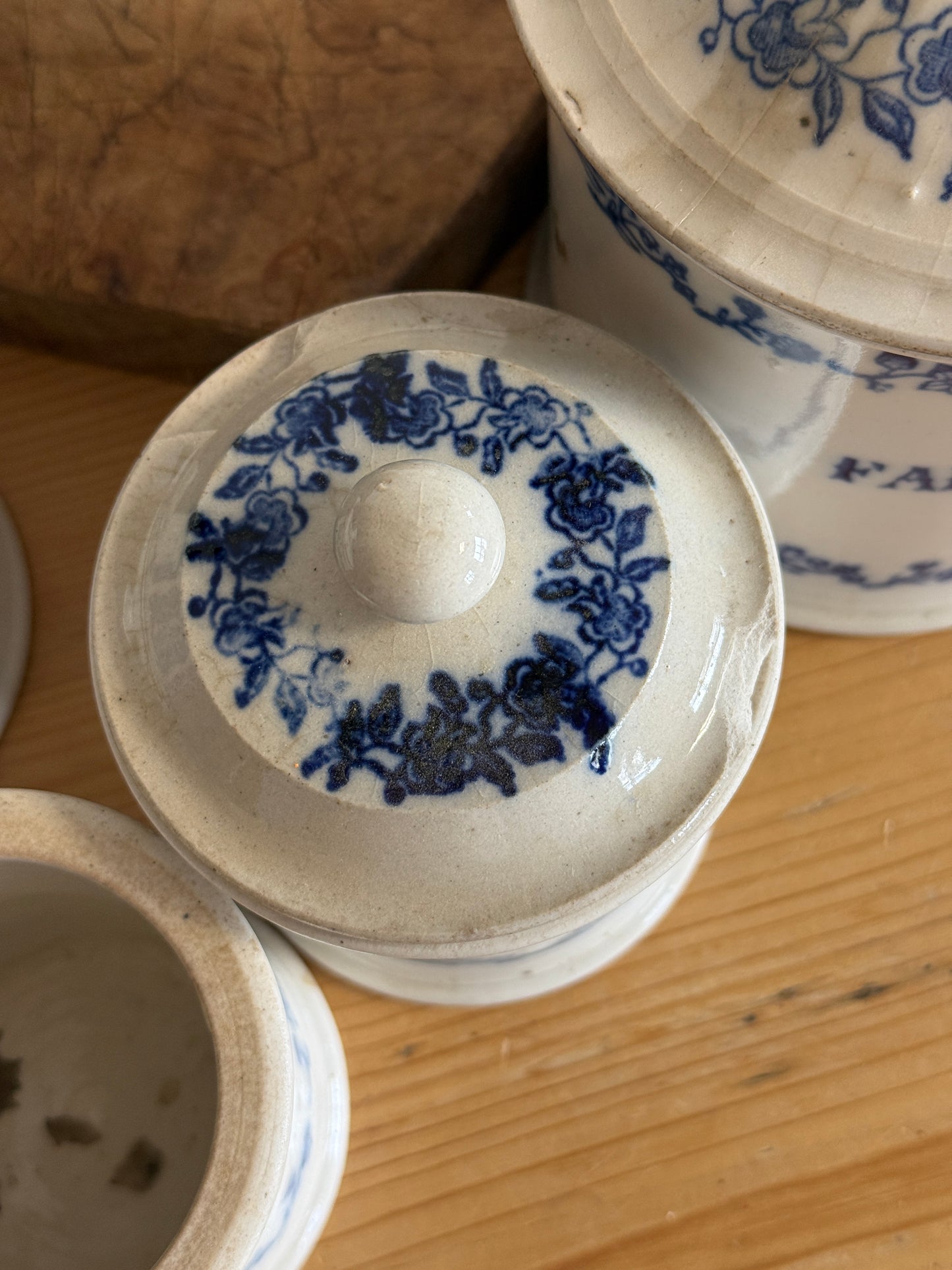 Set of 4 Saint Uze Ironstone Kitchen Jars