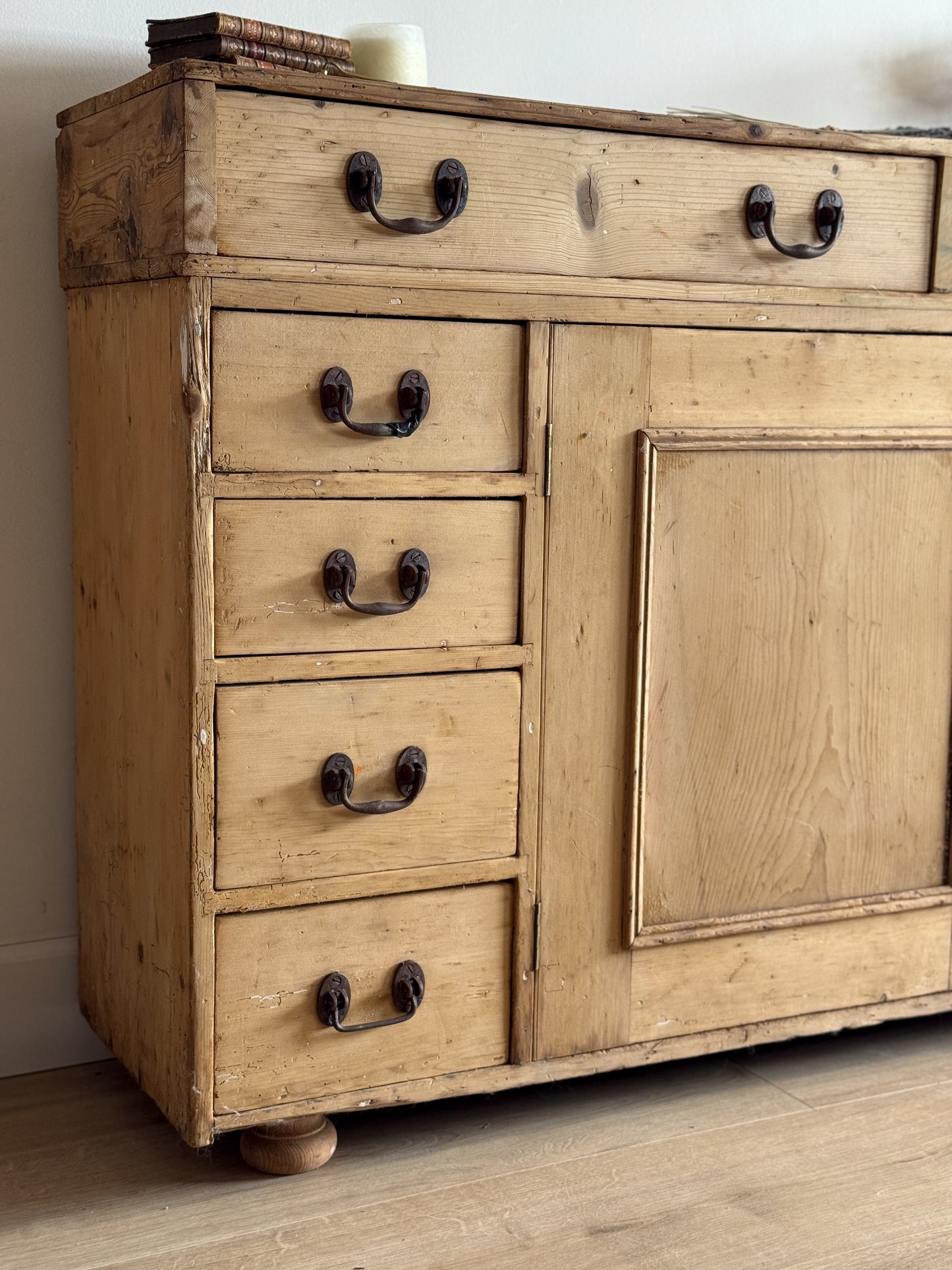 Antique English Pine Sideboard