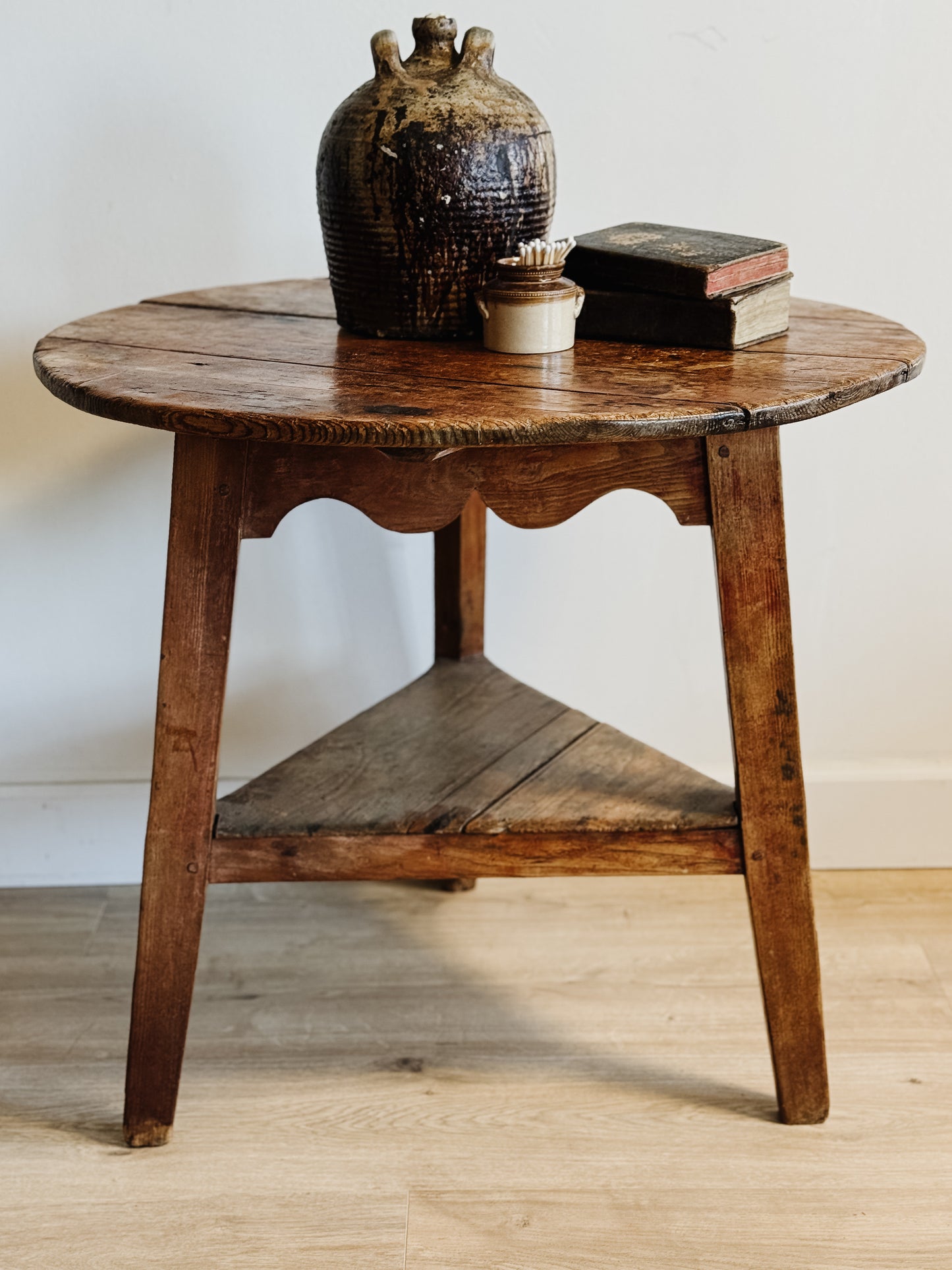 English Georgian Pine Cricket Table