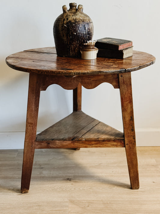 English Georgian Pine Cricket Table