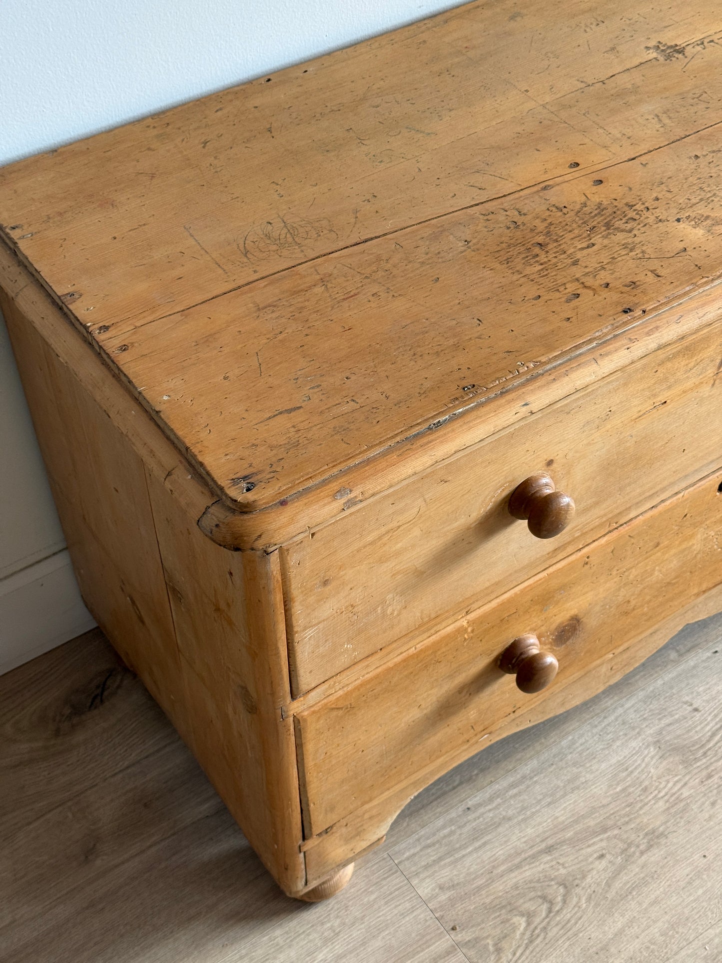 Antique English Two Drawer Chest