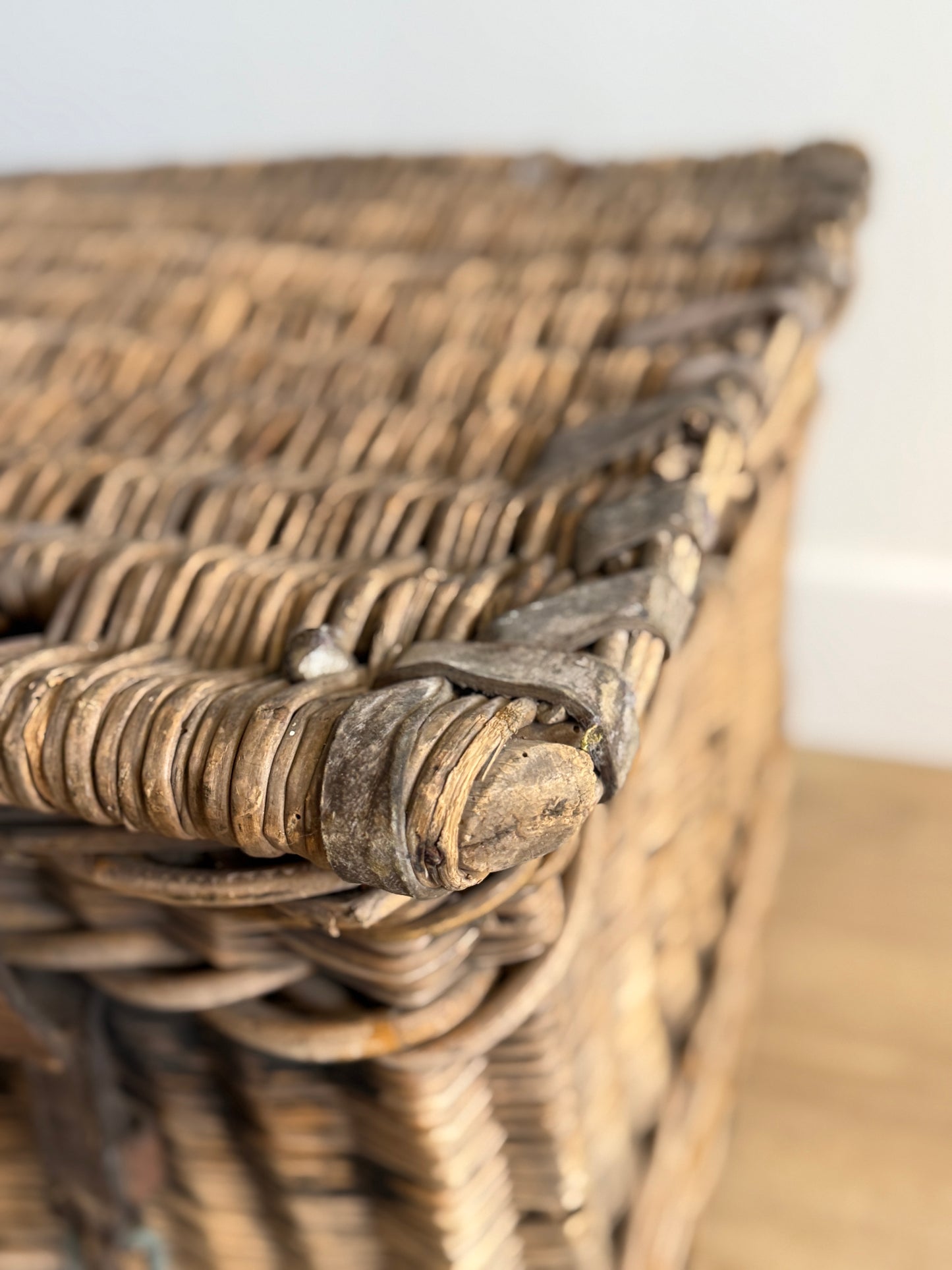 Antique English Woven Trunk
