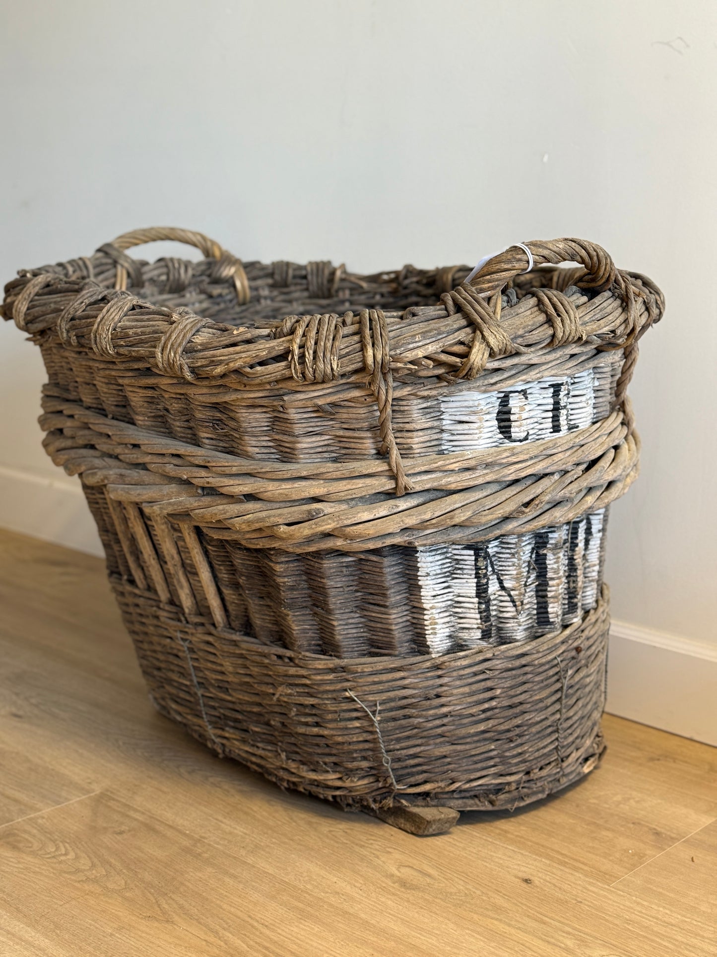 Antique French Champagne Basket