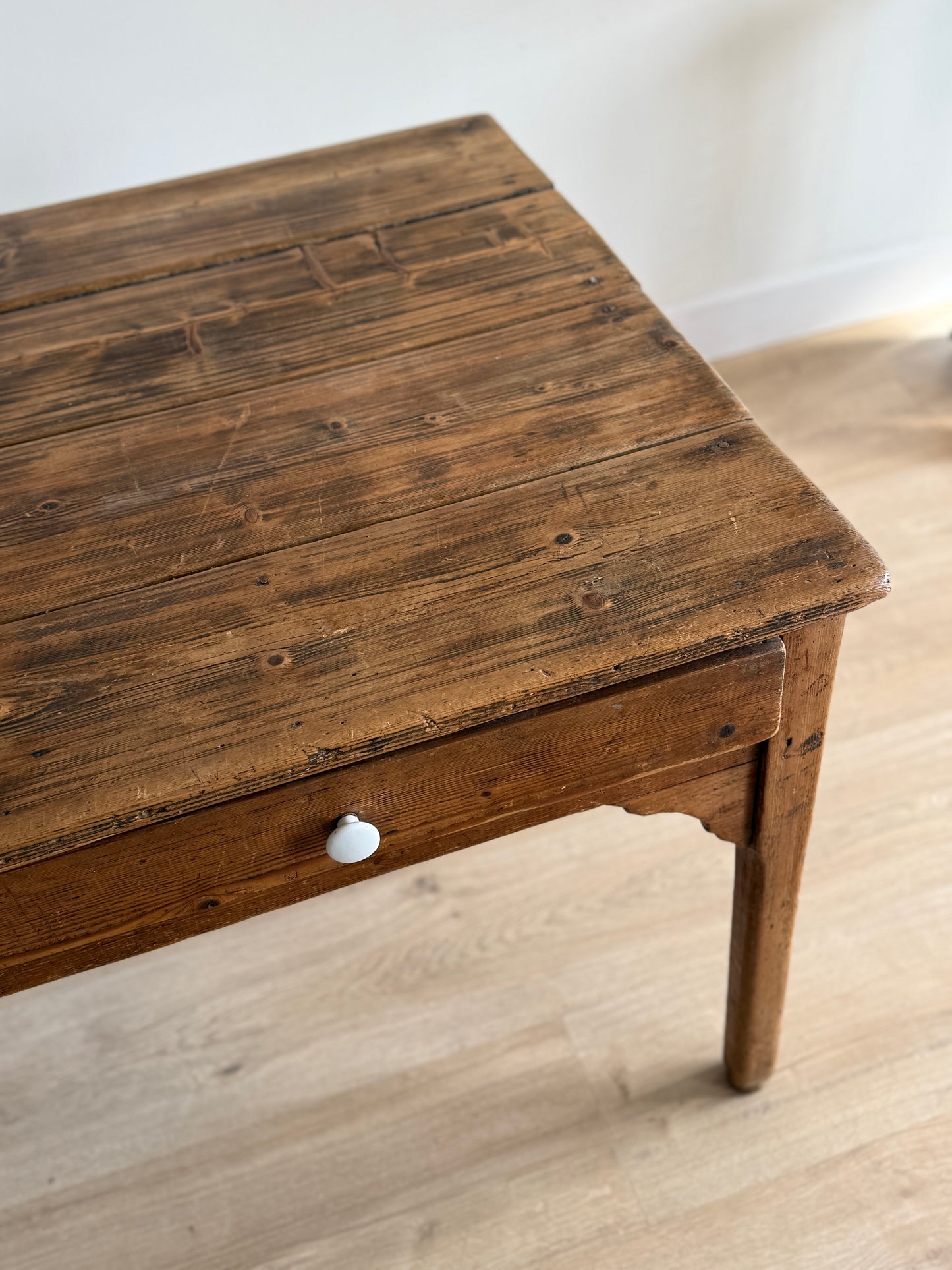 English Victorian Pine Farm Table