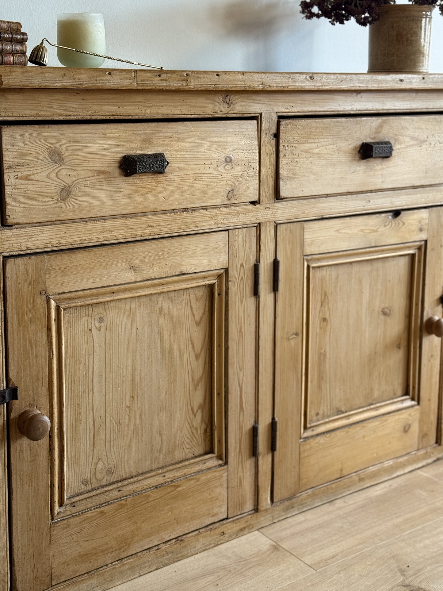 Antique English Pine Sideboard