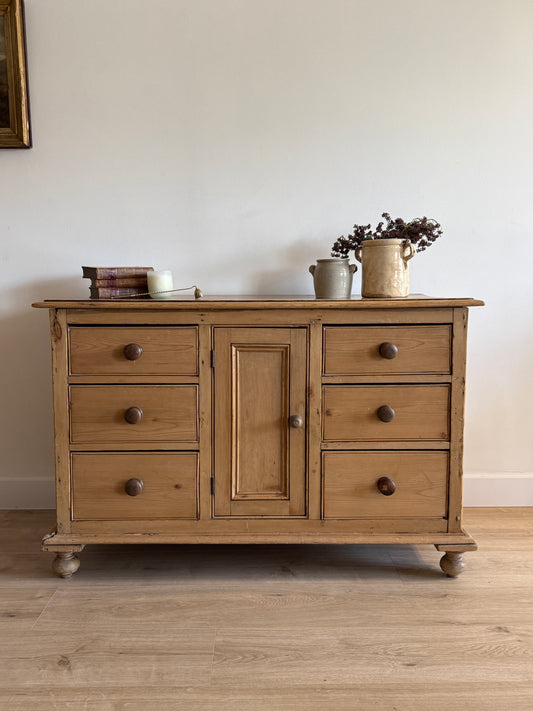 Antique English Pine Sideboard
