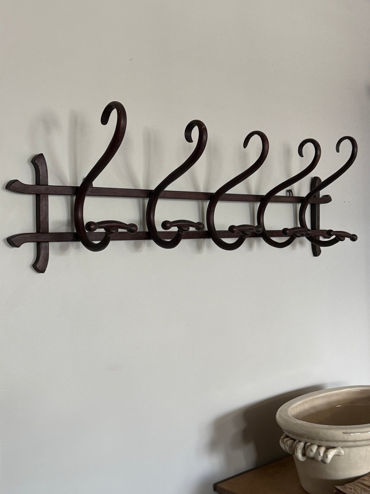 Antique Thonet Coat Rack, Five Hook