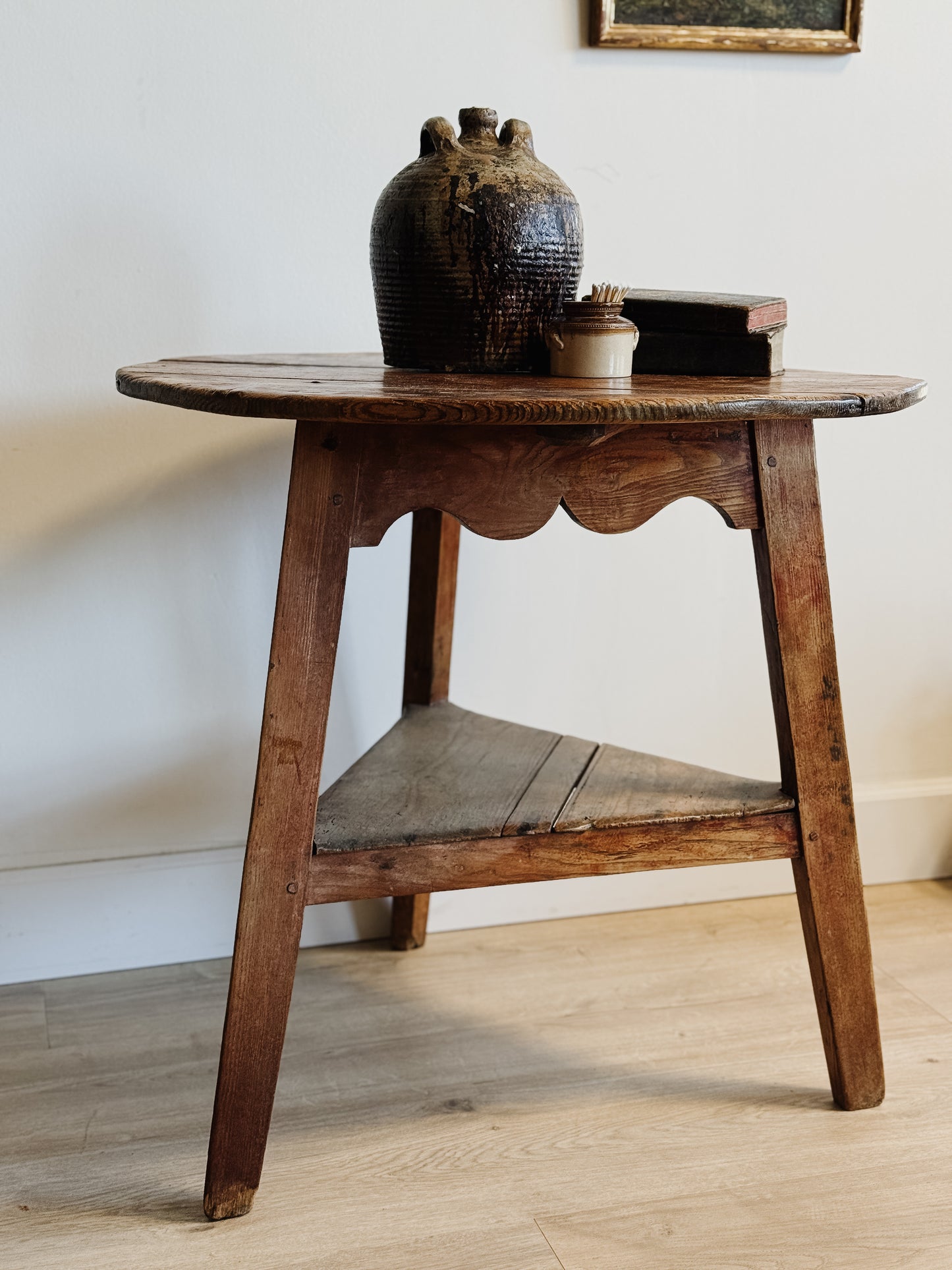 English Georgian Pine Cricket Table