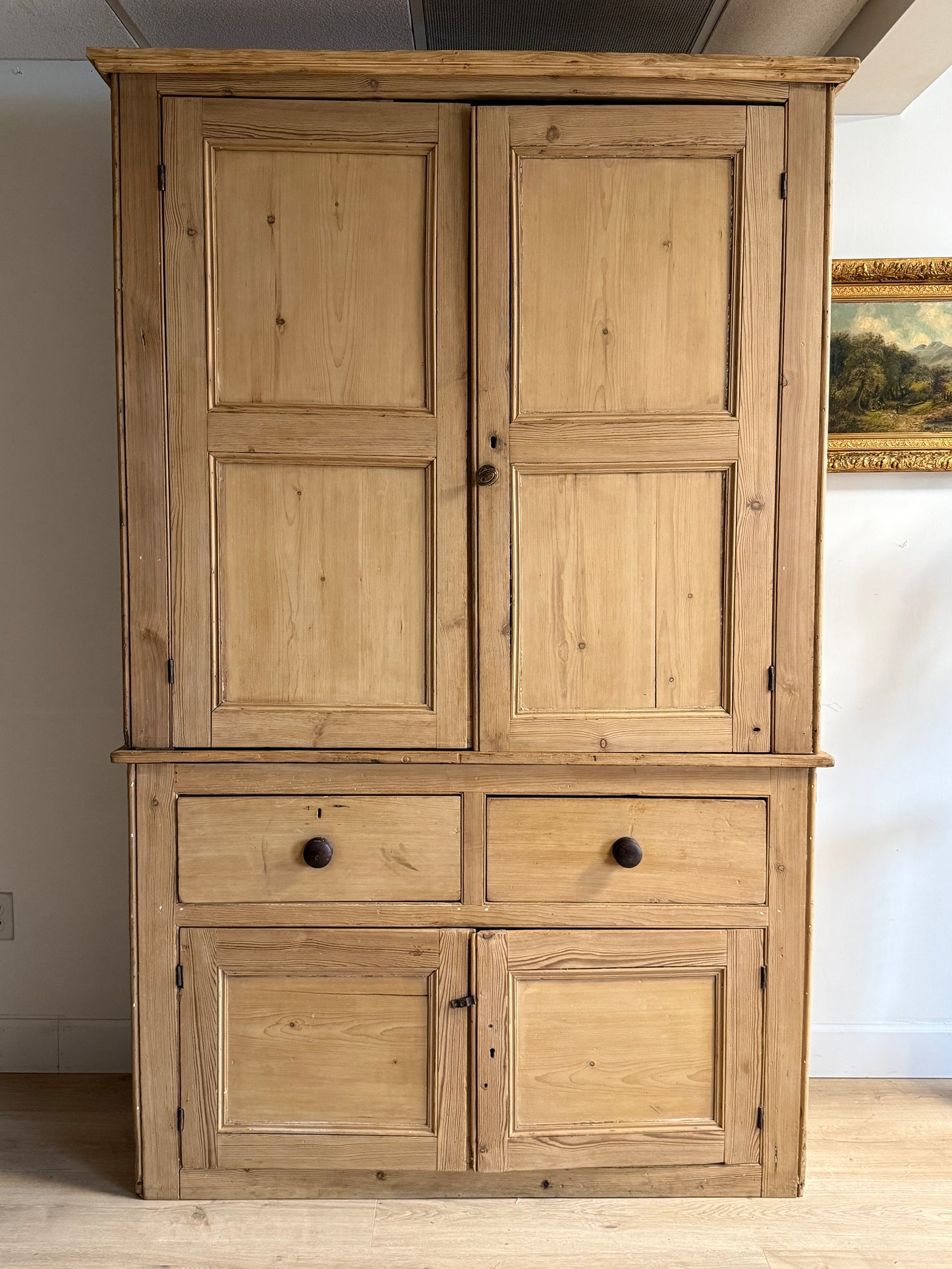 Monumental Antique English Housekeepers Cupboard