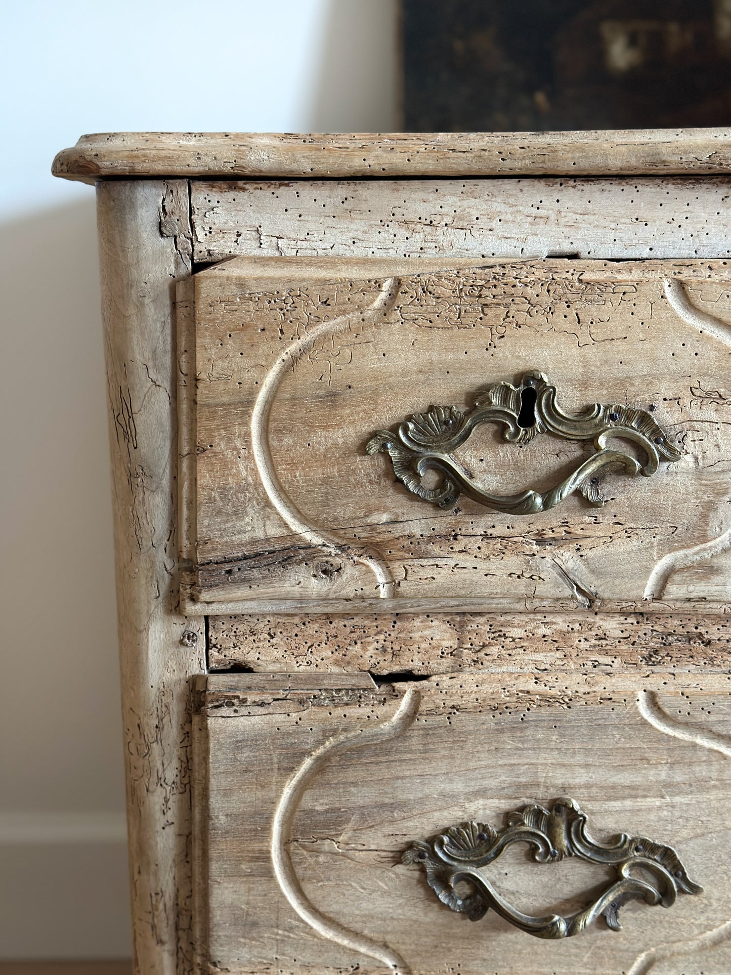 18th Century French Bleached Commode/Chest of Drawers