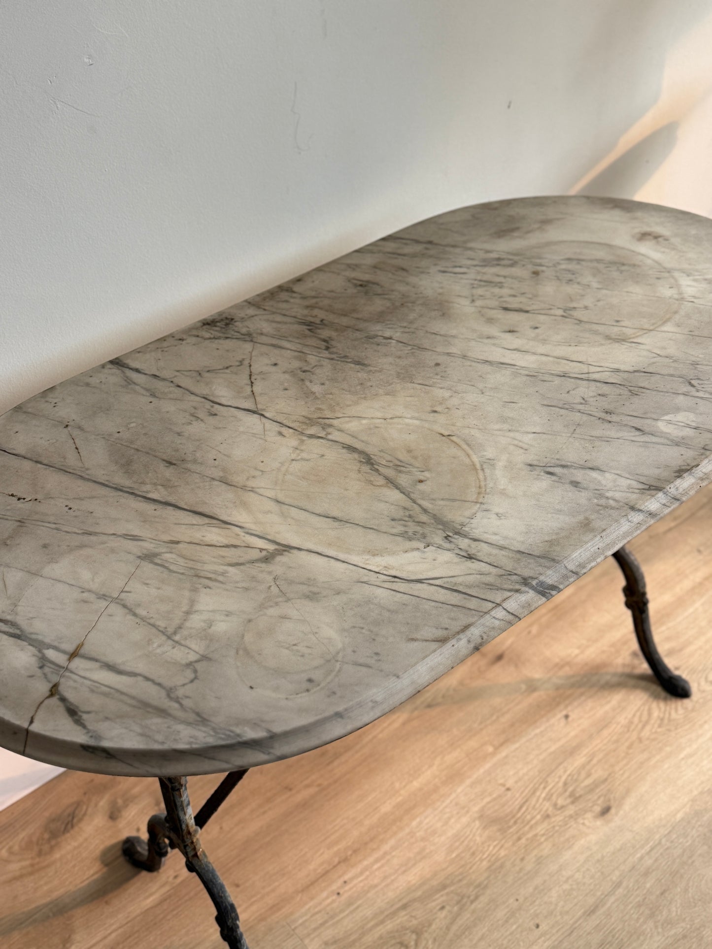 Antique French Marble Garden Table