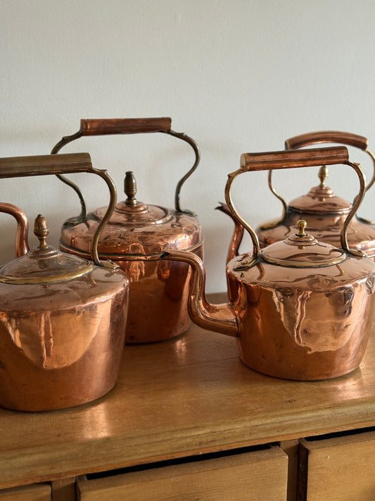 Antique English Copper Kettles