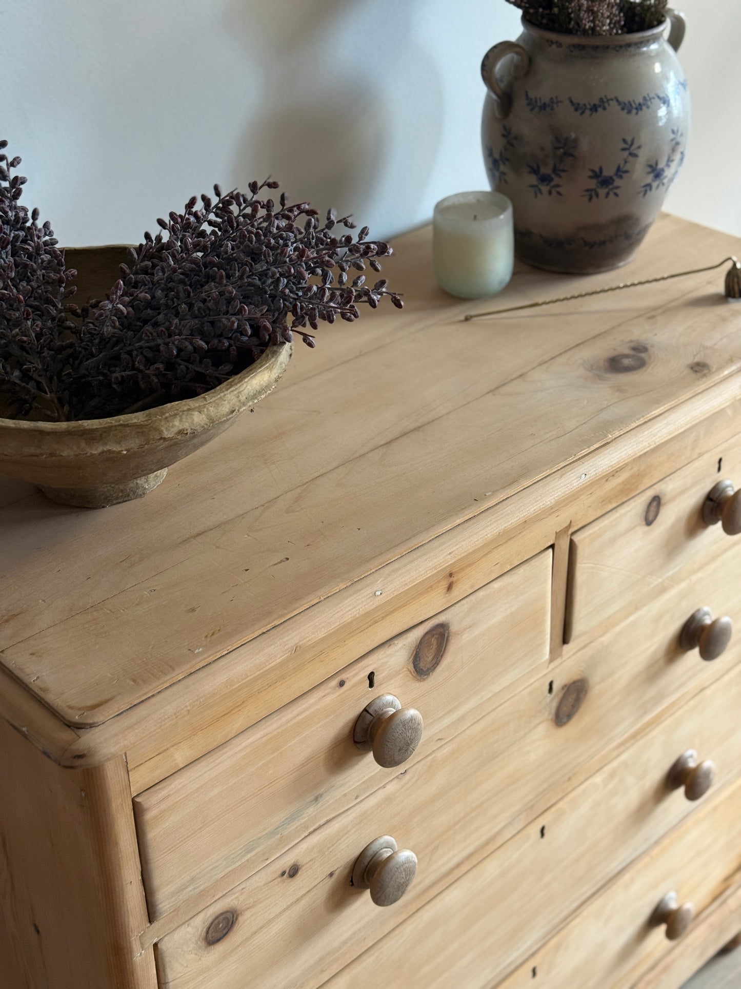Antique English Pine Dresser/Chest of Drawers