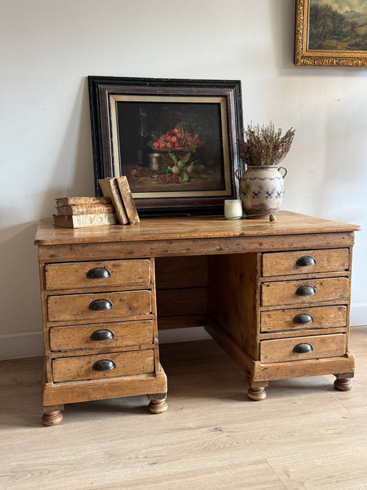 Antique English Pine Desk