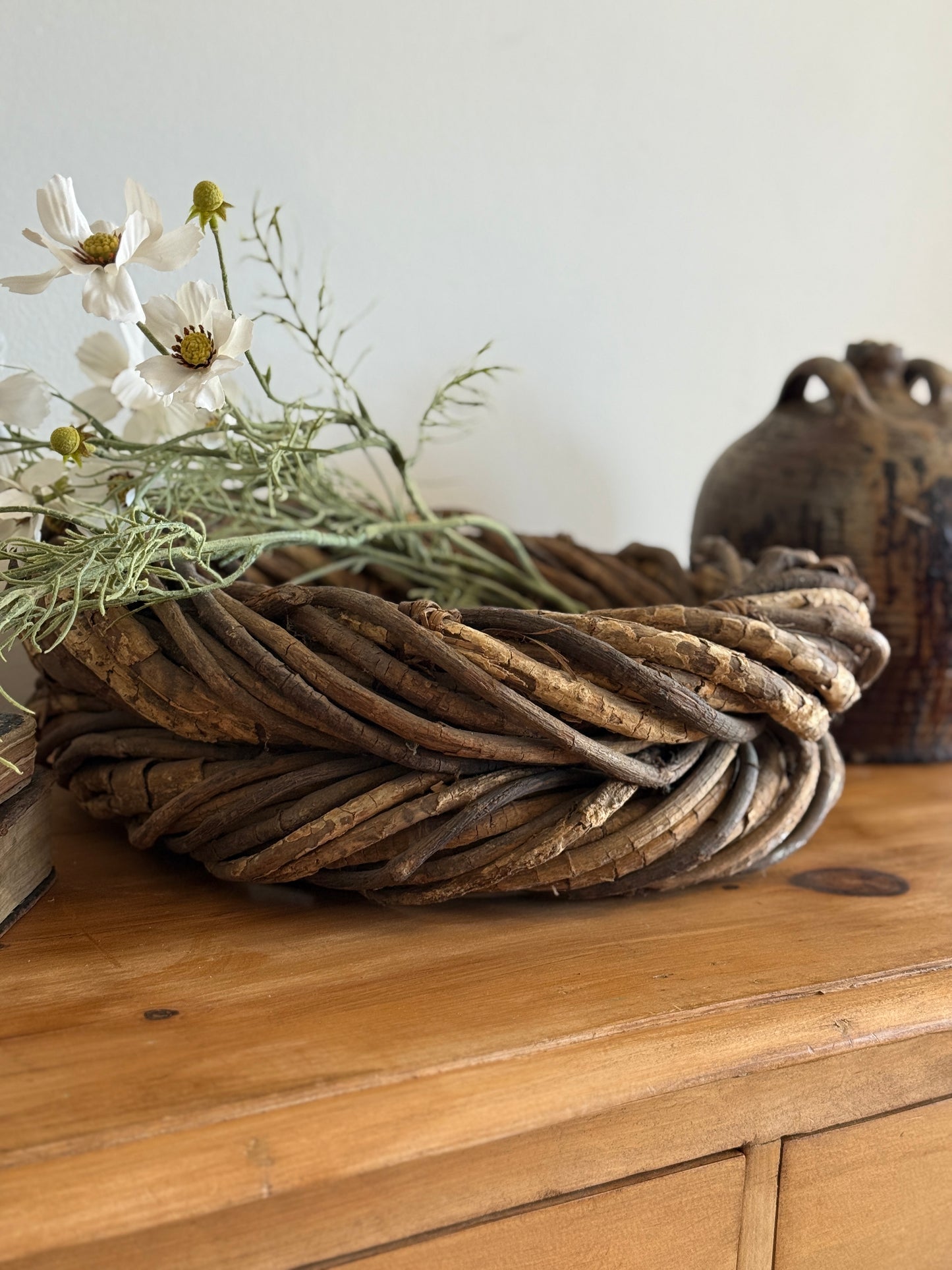Large Antique Woven English Basket
