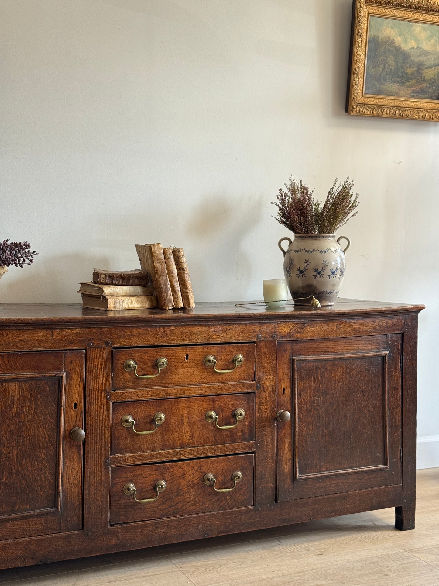 Antique English Oak Sideboard c. 1820