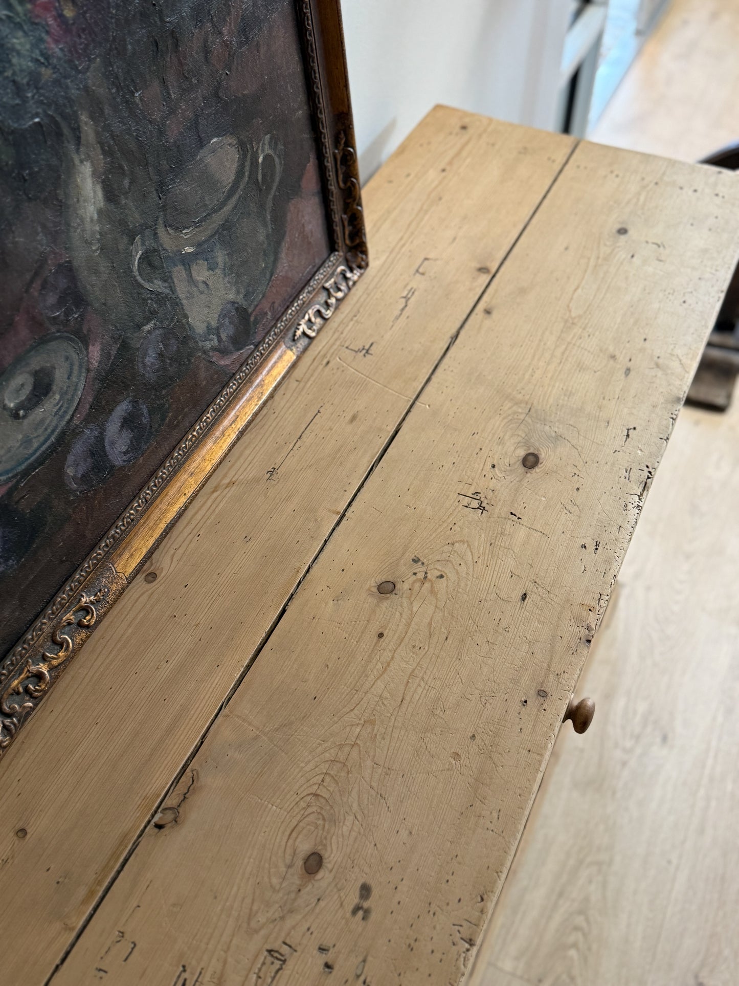 Antique English Pine Sideboard