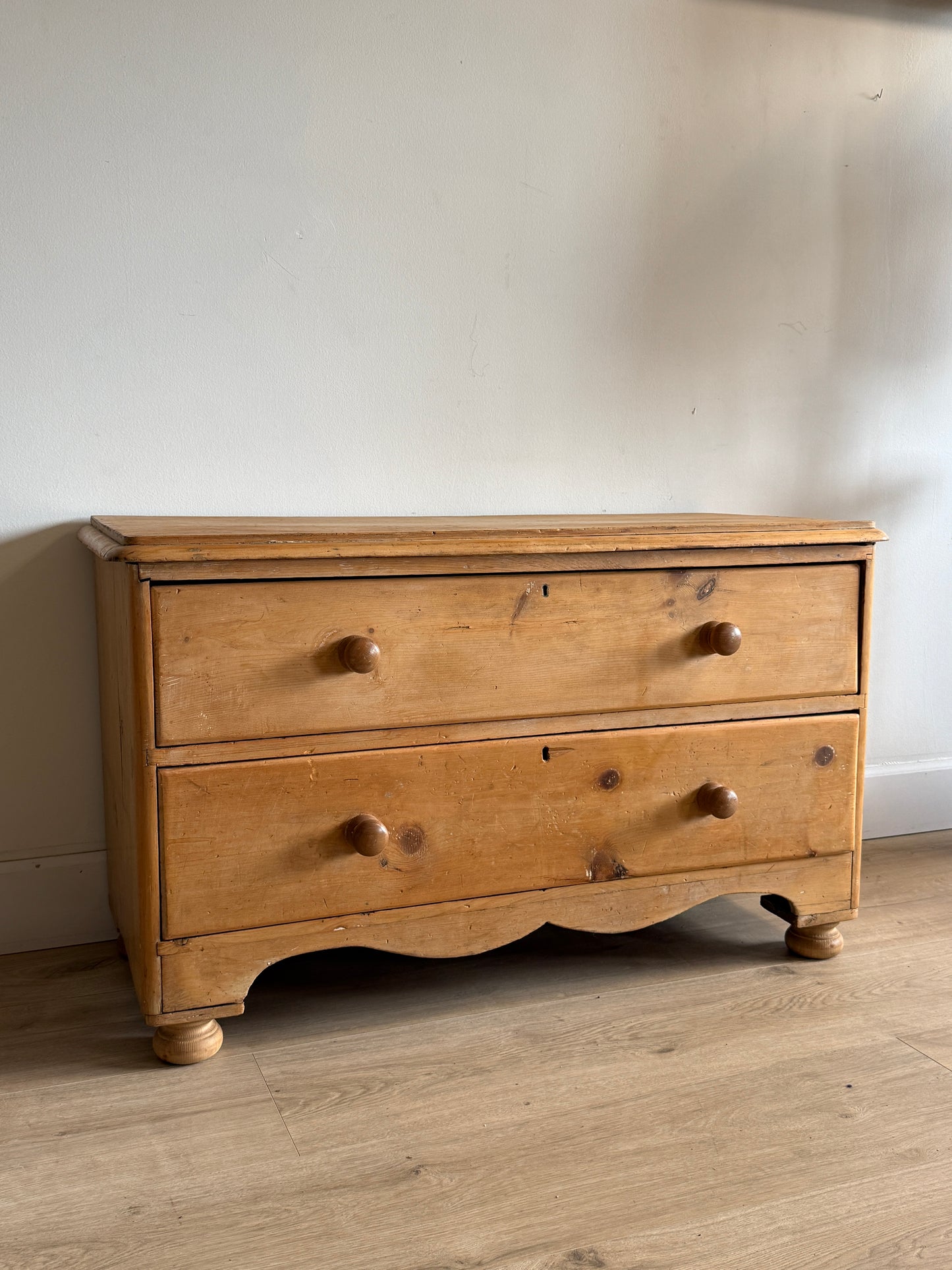 Antique English Two Drawer Chest
