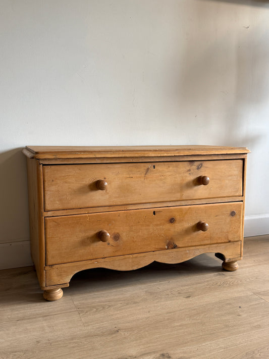 Antique English Two Drawer Chest