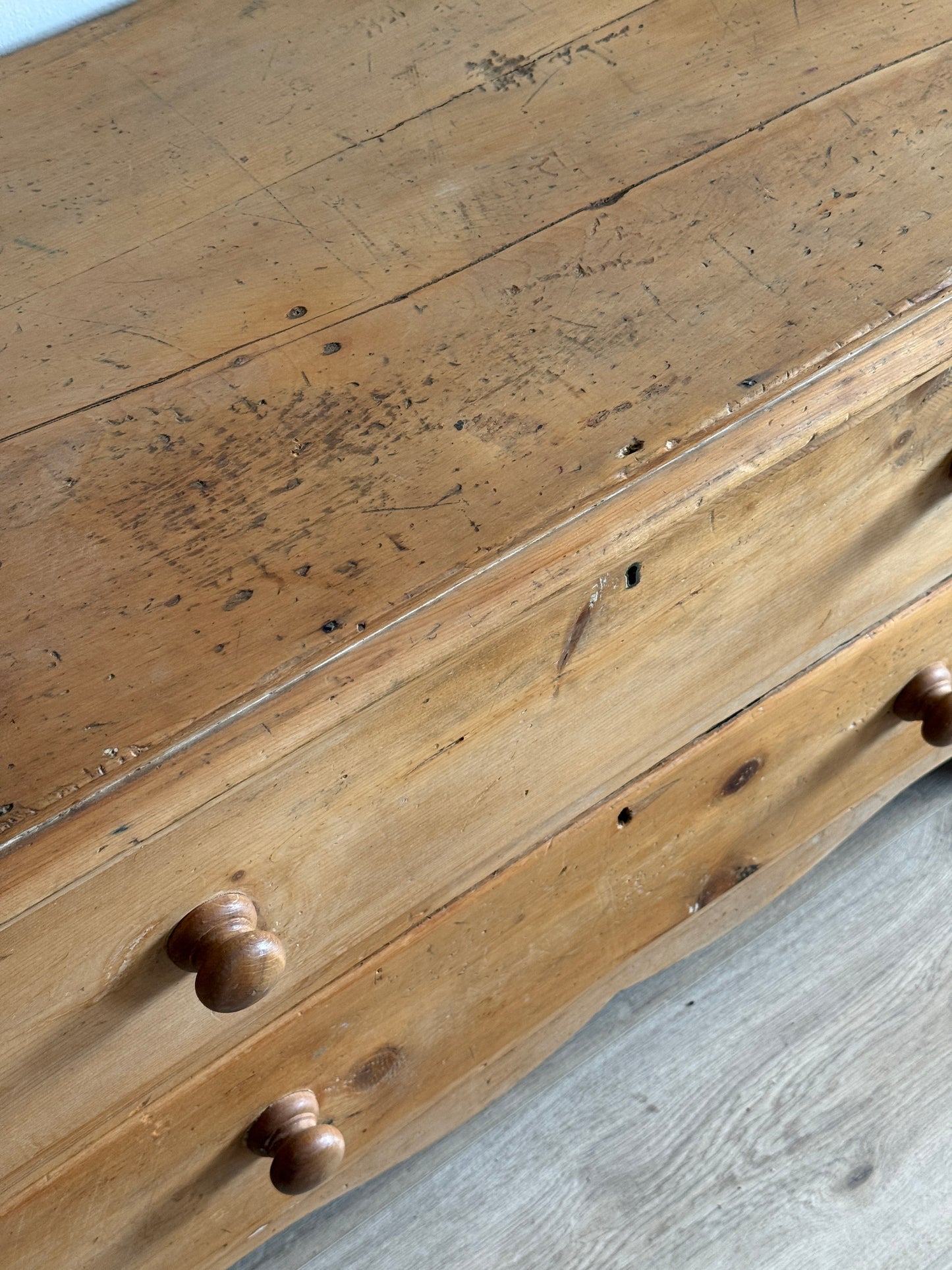 Antique English Two Drawer Chest