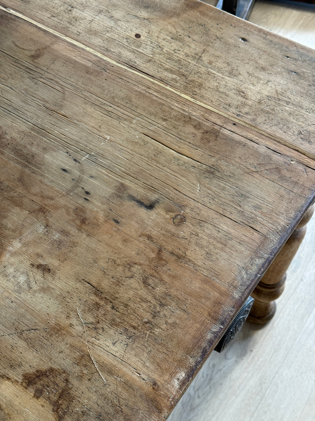 Antique English Pine Dining Table