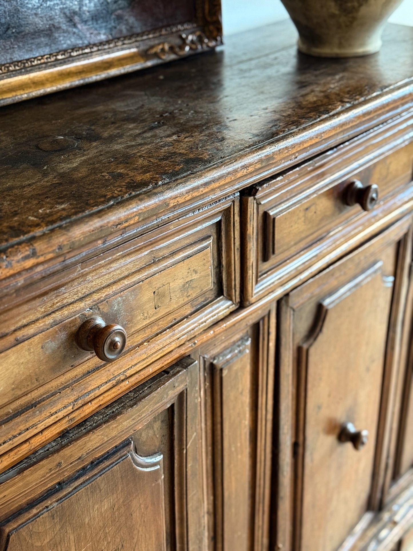 17th c. Walnut Italian Sideboard