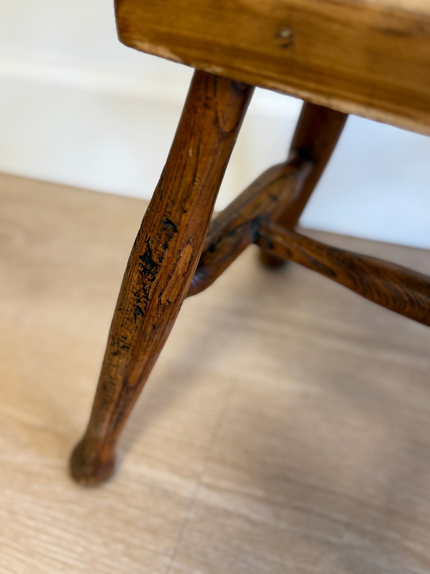 Antique English Wood Stool