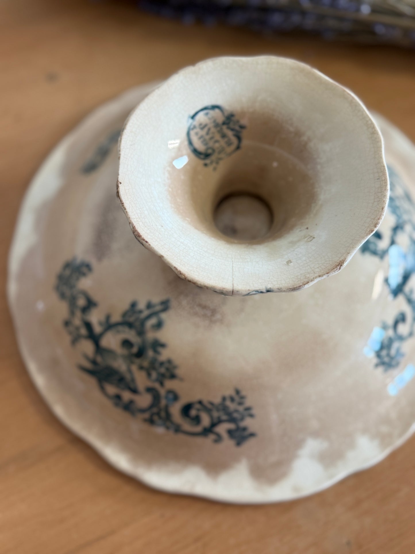 Antique French Transferware Stand