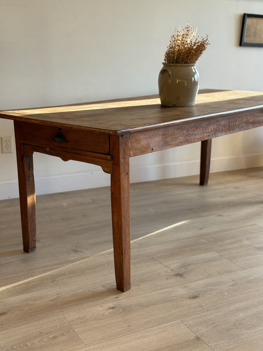 Antique French Cherry Dining Table