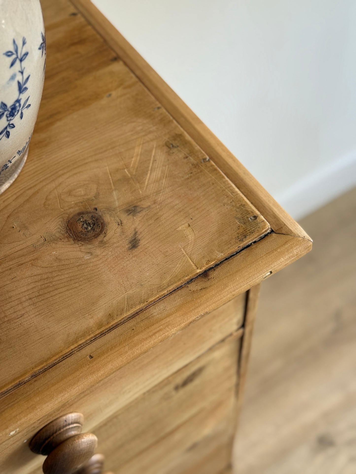 Antique English Pine Dresser/Chest of Drawers