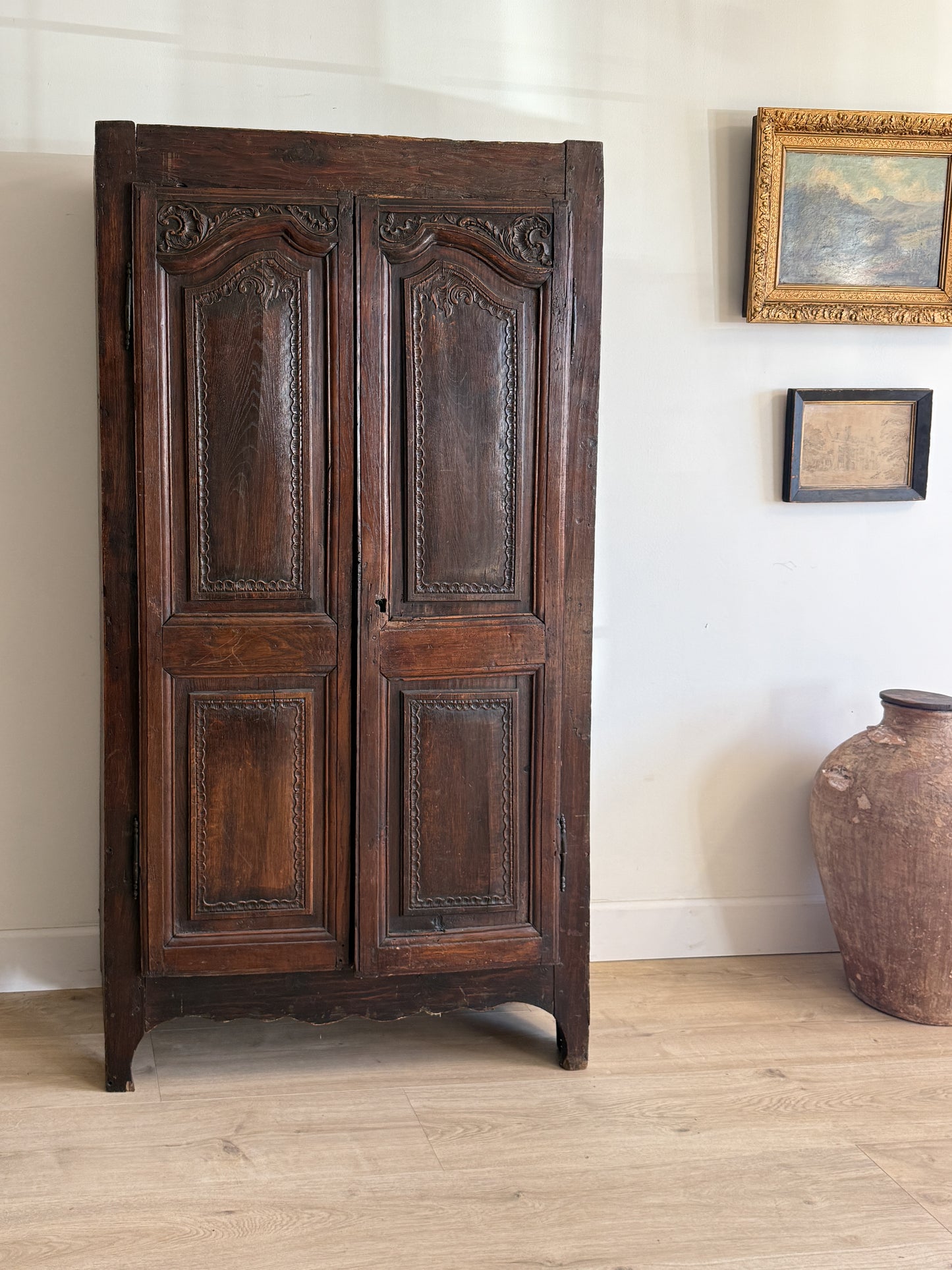 18th c. French Oak Cabinet