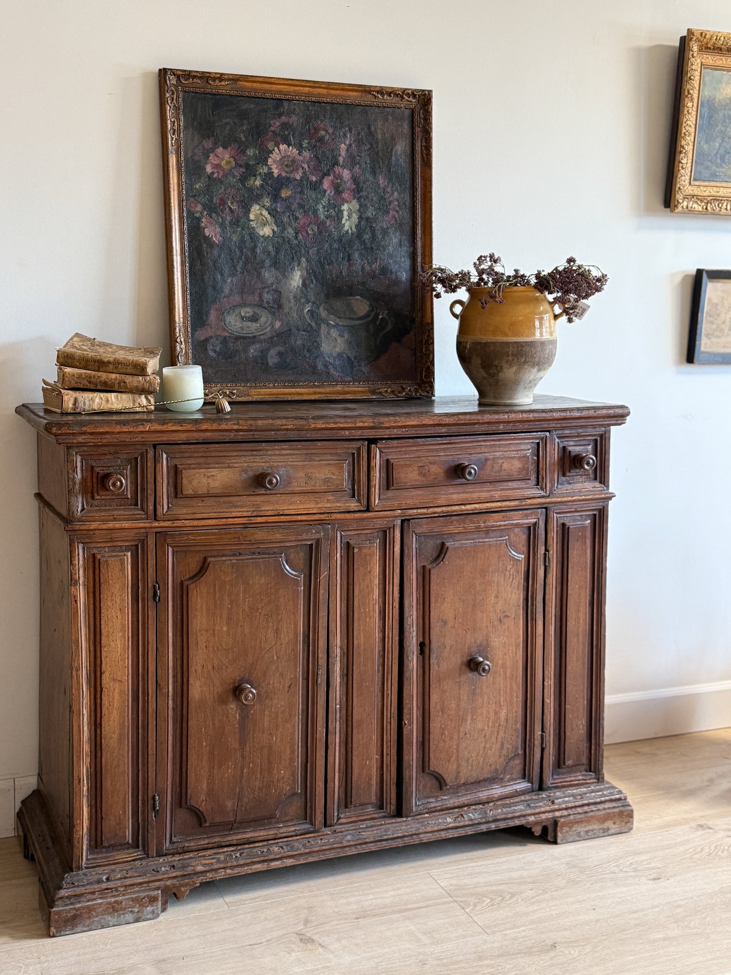 17th c. Walnut Italian Sideboard