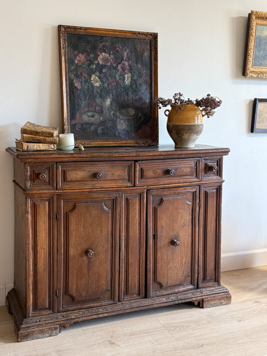 17th c. Walnut Italian Sideboard