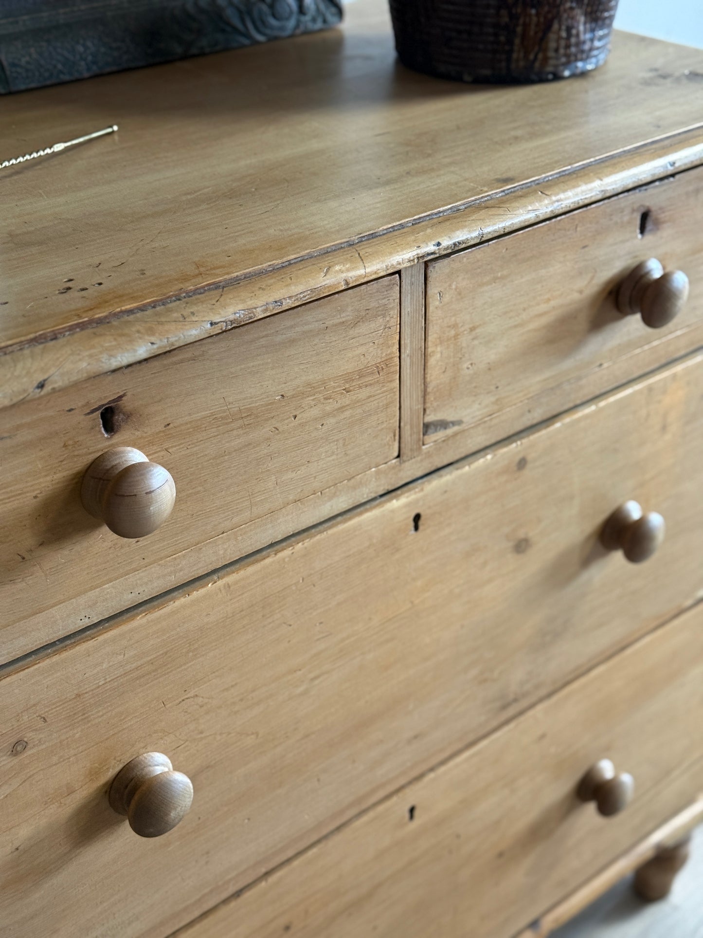 Antique English Pine Dresser/Chest of Drawers