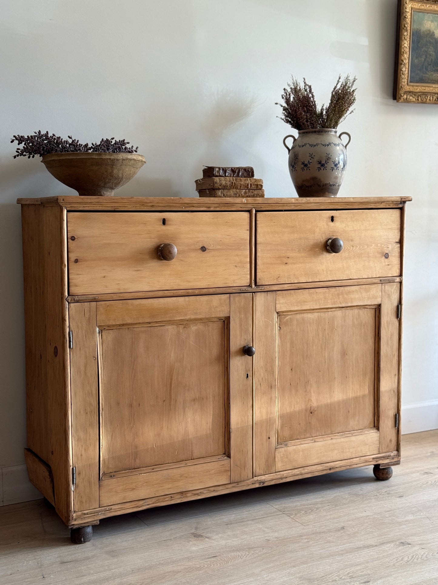 Antique English Sideboard with Deep Drawers