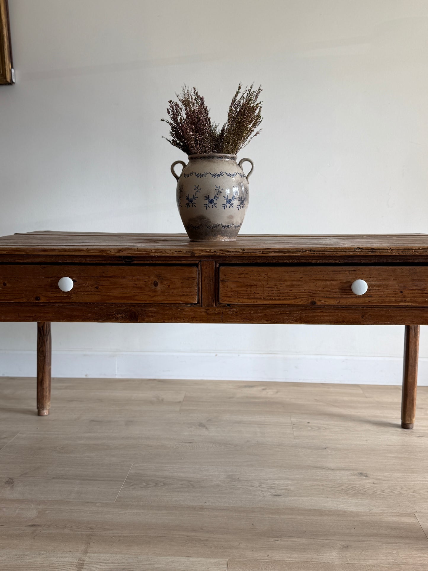 English Victorian Pine Farm Table