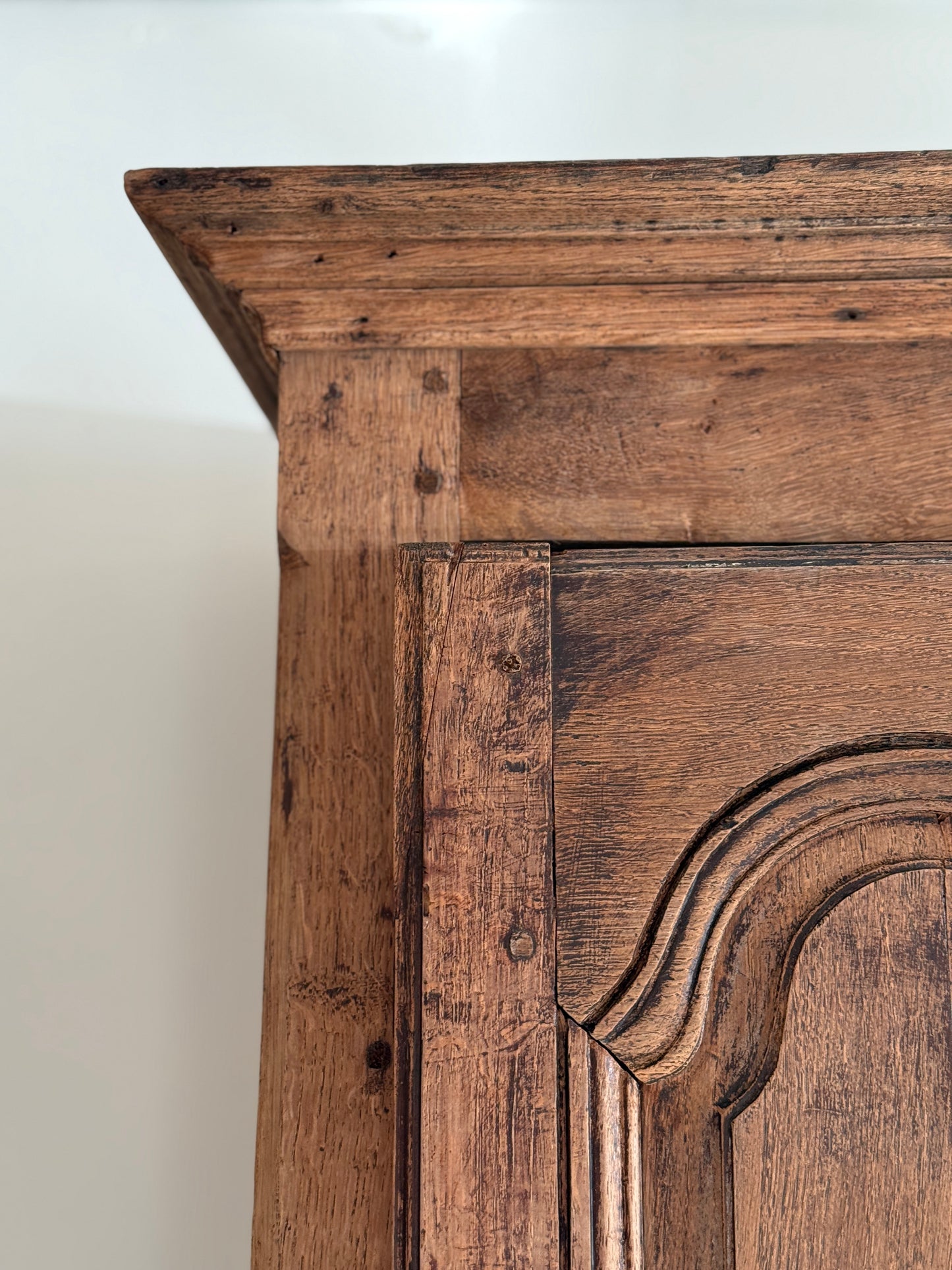 19th c. French Oak Bonnetière Cabinet