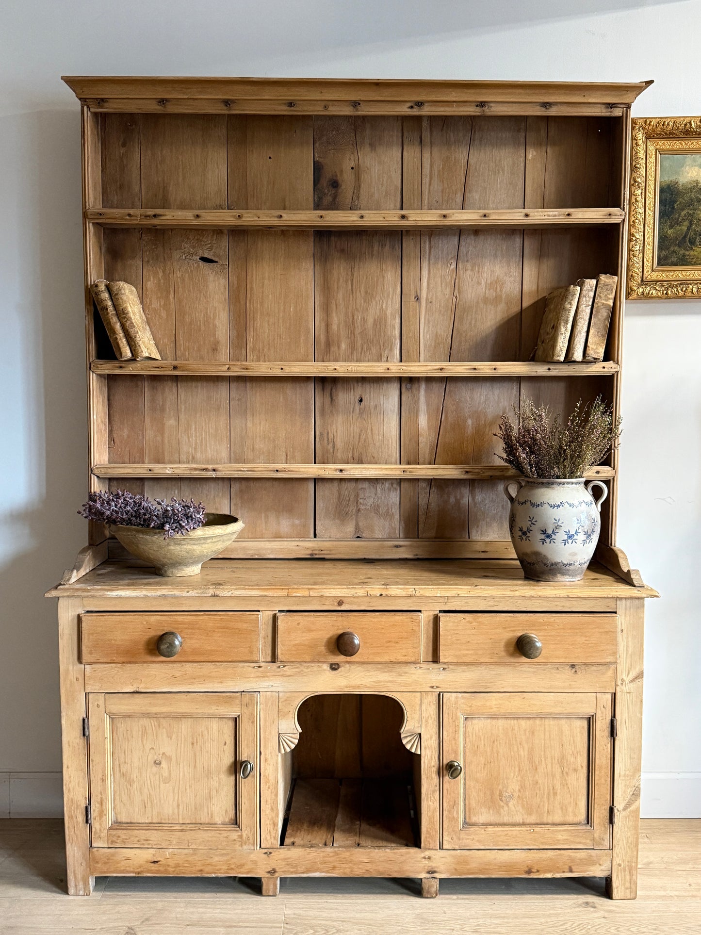 Antique English Pine Hutch